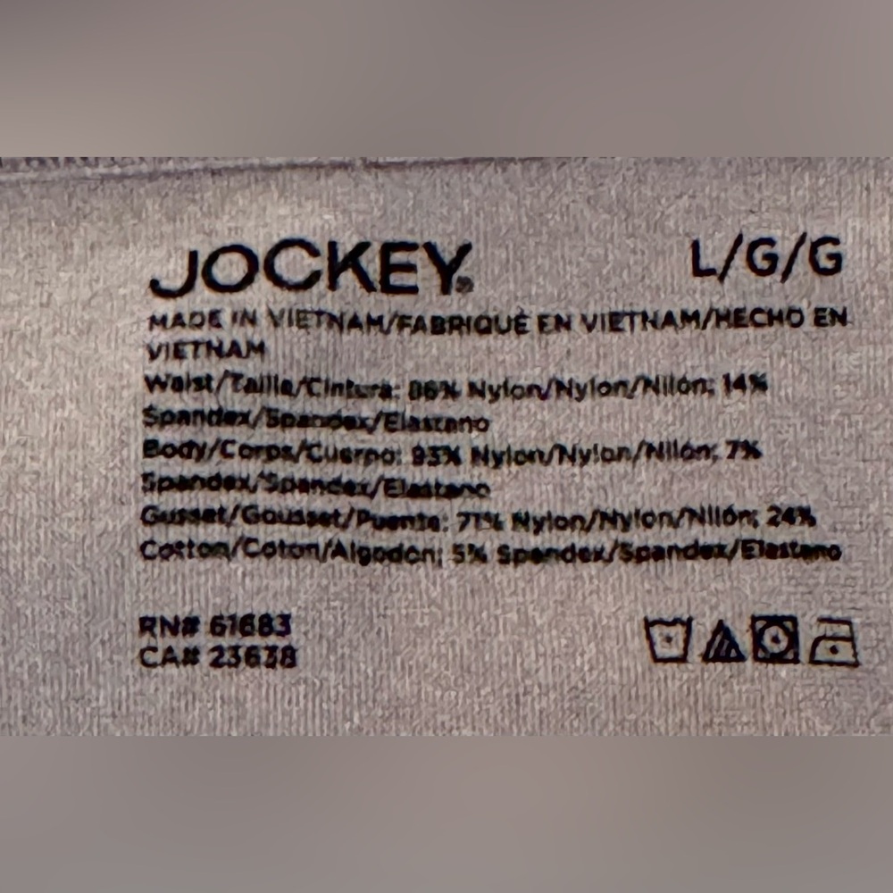 Set of 3 Jockey Hi-Cut Microfiber Blend Breathable 4Way Stretch Seam Free L - Picture 5 of 11